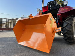 paletta 120cm con ribaltamento a leva per trattore pala meccanica mod bucket 140 l