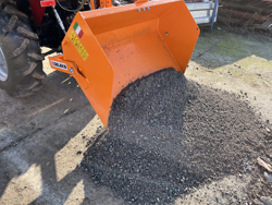 paletta 140cm con ribaltamento a leva per trattore pala meccanica mod bucket 140