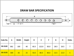 barra di traino cat 1