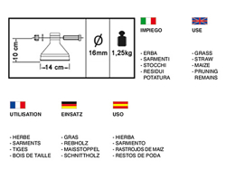 trincia rovi per miniescavatore da 120cm decespugliatore idraulico mod arh 120