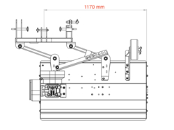 trinciaerba a mazze per trattore tipo carraro 120cm di taglio trincia erba e sarmenti lince 120 lateral