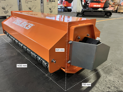 trincia rovi per miniescavatore da 120cm decespugliatore idraulico mod arm 120