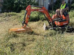 trincia rovi per miniescavatore da 100cm decespugliatore idraulico mod ar 100