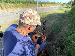 retroescavatore portato con benna per trattore agricolo mod drs 1000