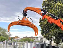 pinza per legna da 4qli per miniescavatori gru o caricaletame mod dk 10h