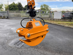 pinza per legna da 4qli per miniescavatori gru o caricaletame mod dk 10h