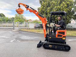 pinza per legna da 4qli per miniescavatori gru o caricaletame mod dk 10h