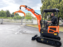 pinza per legna da 4qli per miniescavatori gru o caricaletame mod dk 10h