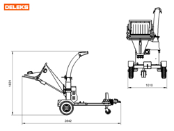 biotrituratore a scoppio con motore honda produzione di cippato mod dk 900 honda