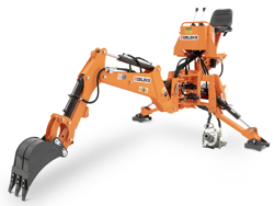 retroescavatore universale portato con benna per trattore agricolo mod drs 2000