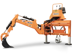 retroescavatore universale portato con benna per trattore agricolo mod drs 2000t