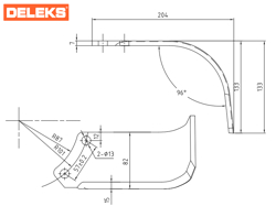 zappatrice per trattore serie pesante lavoro 200cm per la fresatura del terreno mod dftr 200