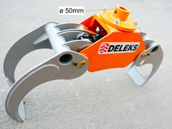 pinza oleodinamica da 10qli per tronchi per gru miniescavatori o caricaletame mod dk11 c