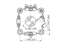 rotore idraulico da 30qli lombarda ingranaggi per pinza per tronchi e attacco rapido mod gr30ff