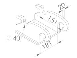attacco cw05 per miniescavatore cw05
