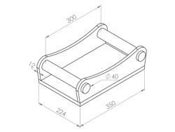 attacco s40 per miniescavatore s40