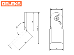braccio decespugliatore idraulico per trattore trincia o barra tosasiepi mod merlo