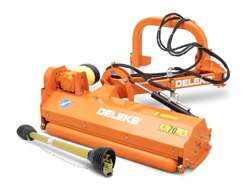 trincia laterale con scatola interna per trattori in frutteto e argini deleks