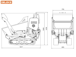 minidumper motore a scoppio bs v3000