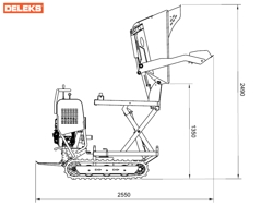minidumper motore a scoppio bs v3000h