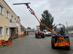 braccio decespugliatore idraulico con barra falciante potasiepi per trattore mod falco