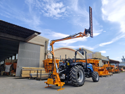 braccio decespugliatore idraulico con barra falciante potasiepi per trattore mod falcow