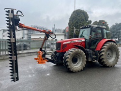 braccio decespugliatore idraulico con barra falciante potasiepi per trattore mod falco h