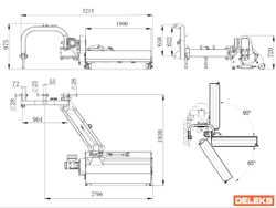 trincia laterale giraffa170 per trattori in frutteto e argini deleks