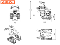 motocoltivatore cingolato deleks motore loncin420cc