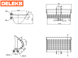 benna grigliata per miniescavatore m100 600st