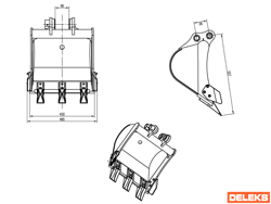 benna per miniescavatore s180 b450